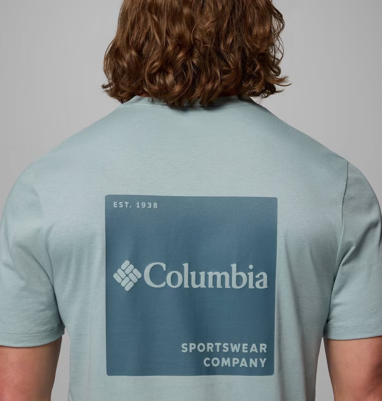 Columbia Logo Organic Cotton T-Shirt Crushed Blue, Boxy Brand