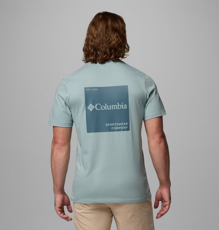 Columbia Logo Organic Cotton T-Shirt Crushed Blue, Boxy Brand