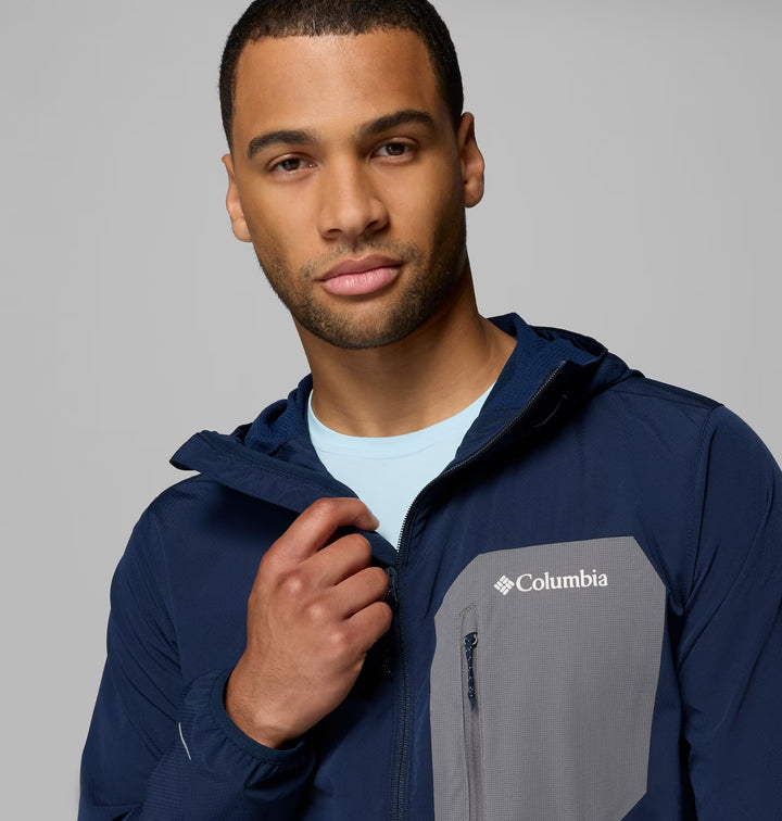 Columbia Men's Tall Heights III Hooded Softshell Jacket Collegiate Navy, City Grey