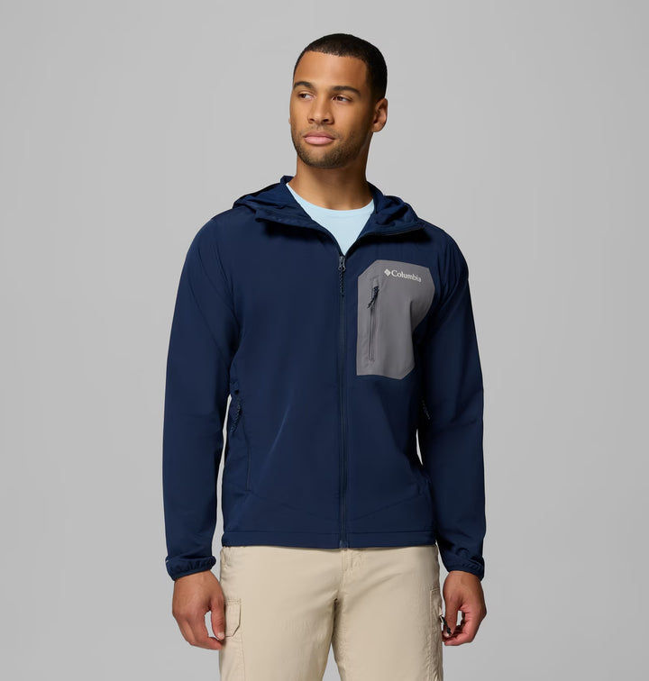 Columbia Men's Tall Heights III Hooded Softshell Jacket Collegiate Navy, City Grey