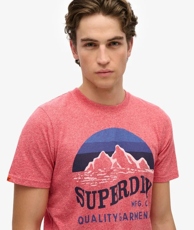 Superdry Classic Great Outdoors Relaxed T-Shirt Monroe Red Grit image 1