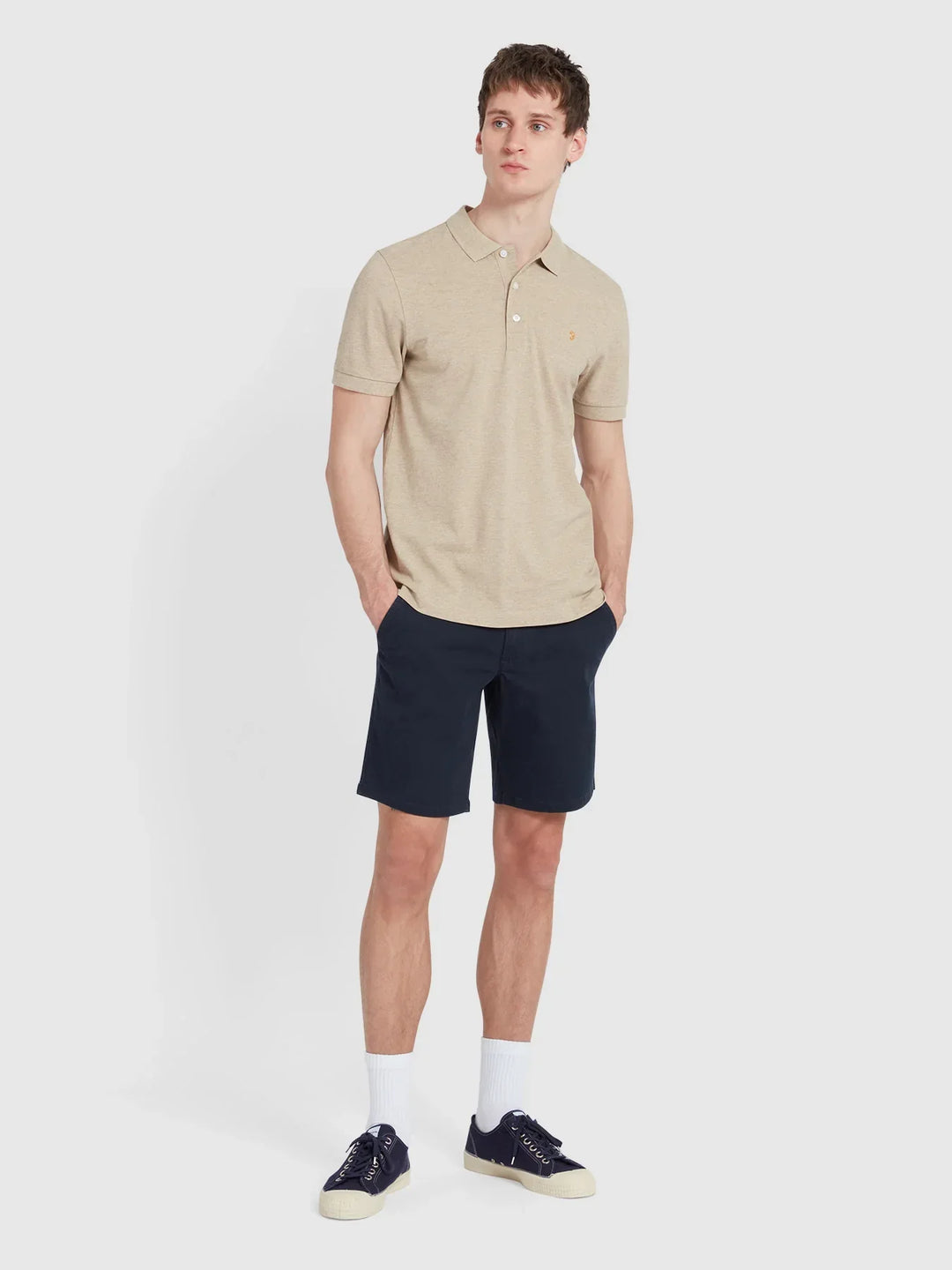 Farah Hawk Chino Shorts In Navy image 3