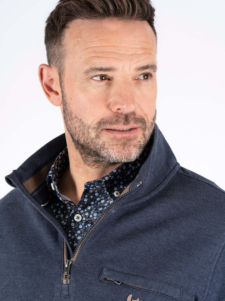 Pre End Leander Zip Sweatshirt Dark Navy