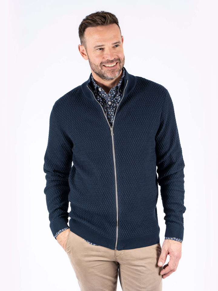 Pre End Leander Full Zip Sweatshirt Dark Navy