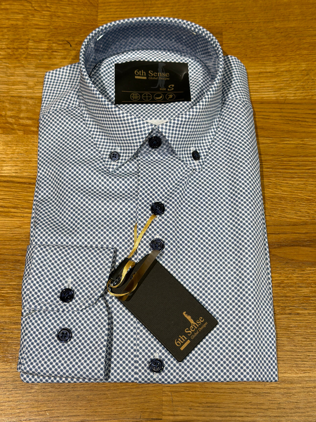 6th Sense BD Shirt Disc Dress Blue