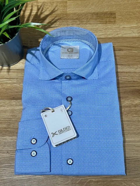 Gilded Gentlemen Shirt Print 1 Blue image 0