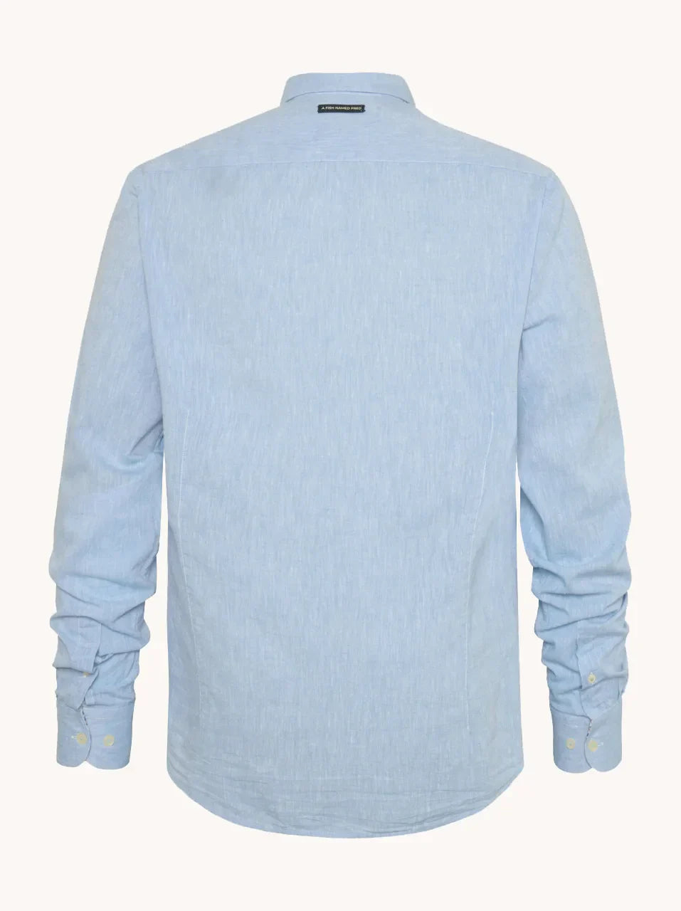 A Fish Named Fred Linen Shirt Light Blue image 1