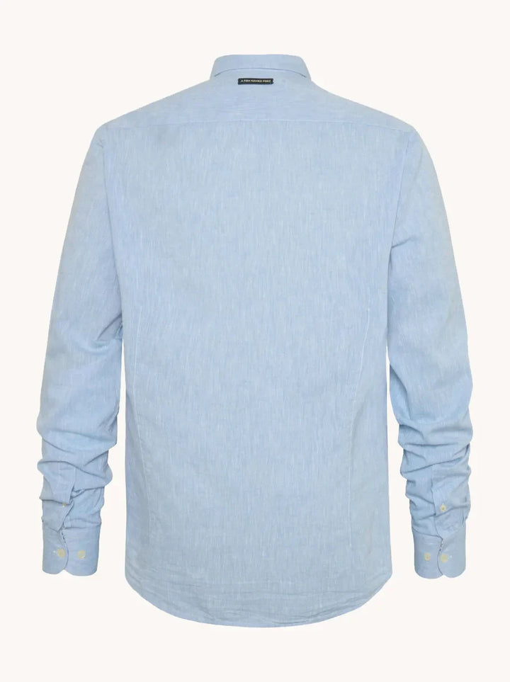 A Fish Named Fred Linen Shirt Light Blue image 1