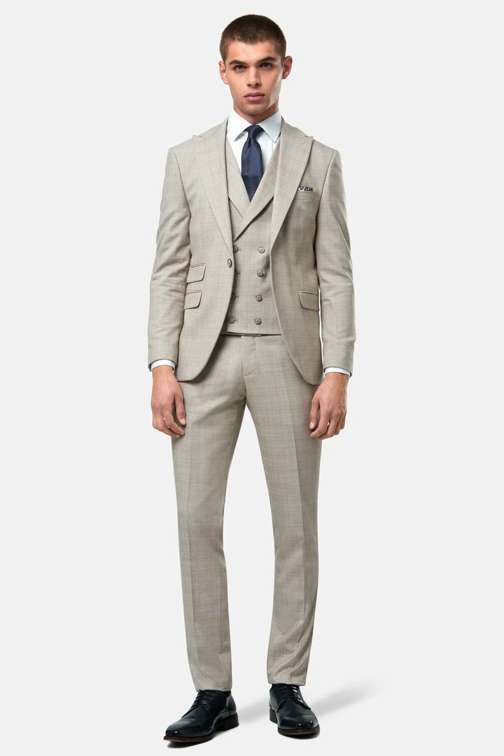 Benetti Merc Stone 3 Piece Suit - 34R image