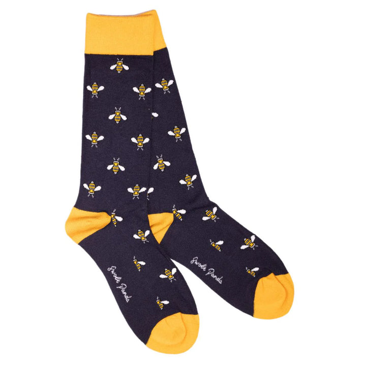 Swole Panda Bamboo Socks Navy Bumblebee 2 Pack