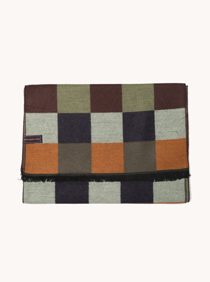 A Fish Named Fred Block Scarf Green