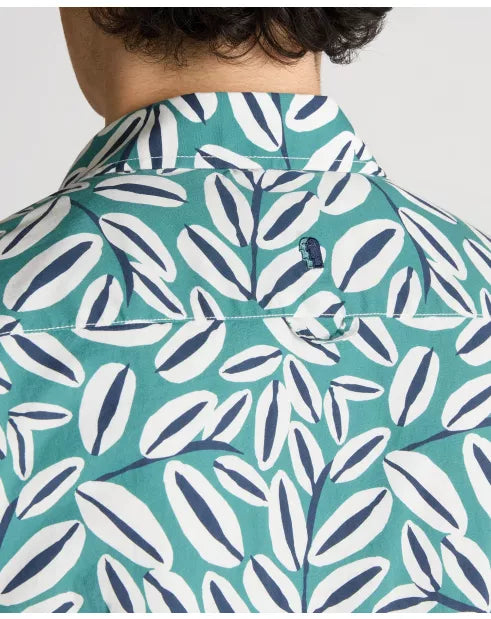 Remus Uomo Green Slim Short Sleeve Casual Shirt image 4
