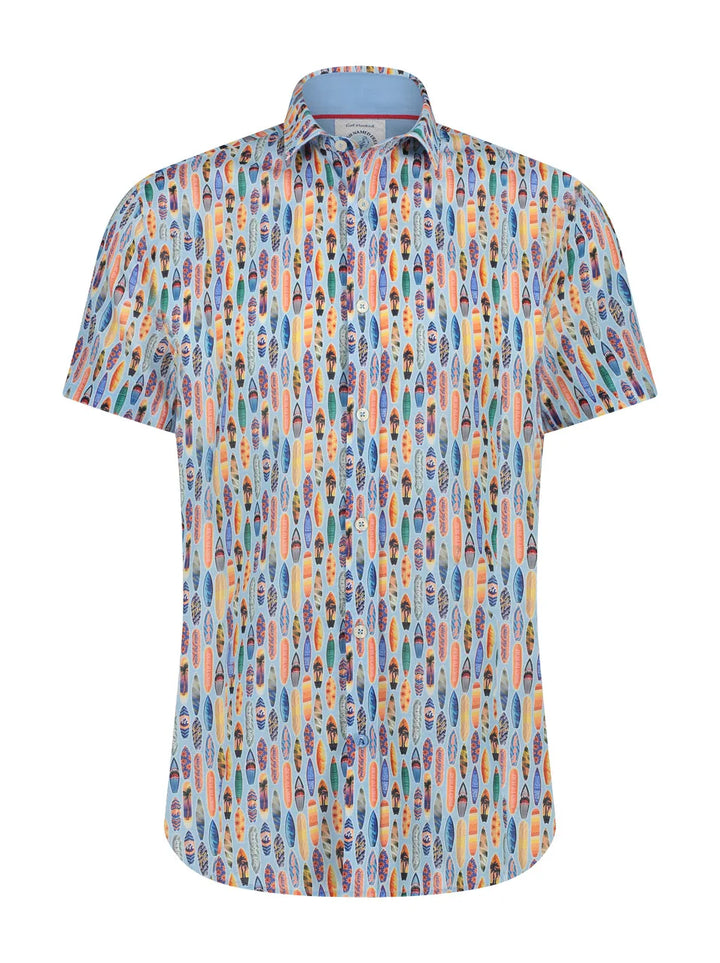 A Fish Named Fred Short Sleeve Shirt Surfboard image 0