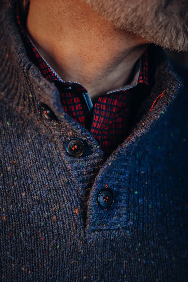 A Fish Named Fred Knitted Jumper Classic Blue