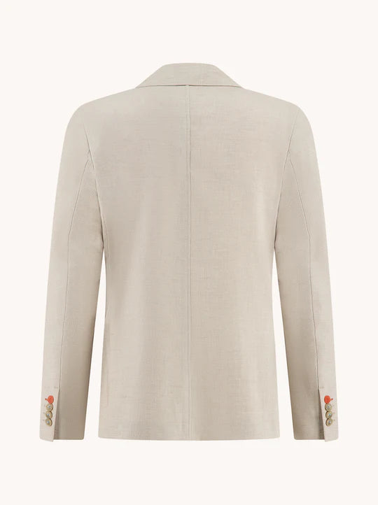 A Fish Named Fred Linen Look Blazer Sand