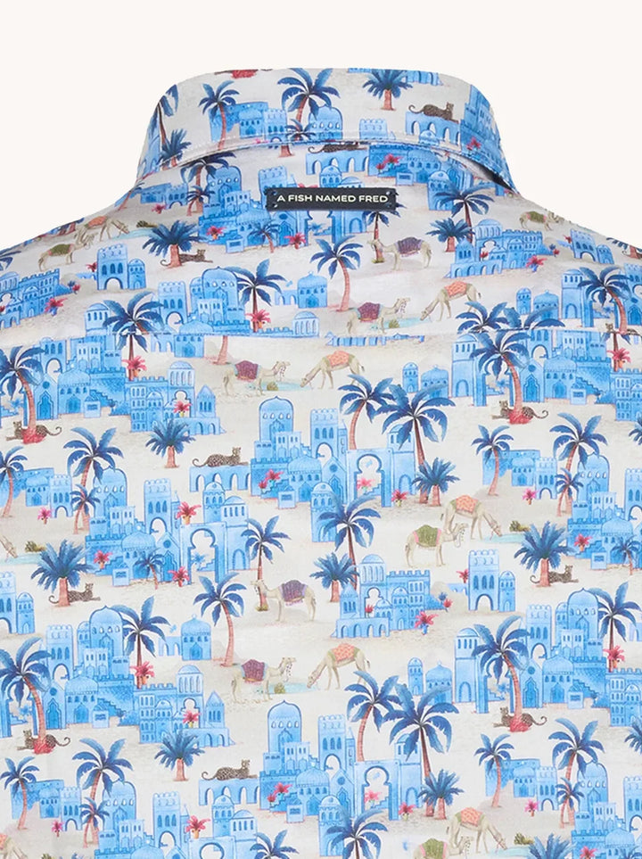 A Fish Named Fred Oasis Short Sleeve Shirt Cobalt image 2