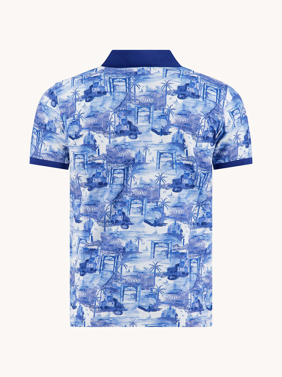 A Fish Named Fred Polo Shirt Impression Island Cobalt