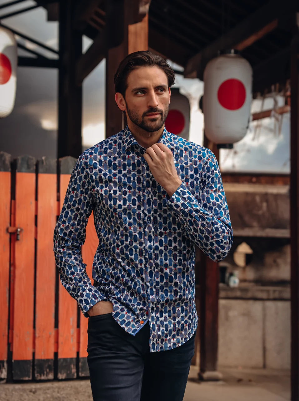 A Fish Named Fred Shirt Rounds Blue