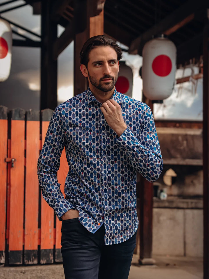 A Fish Named Fred Shirt Rounds Blue