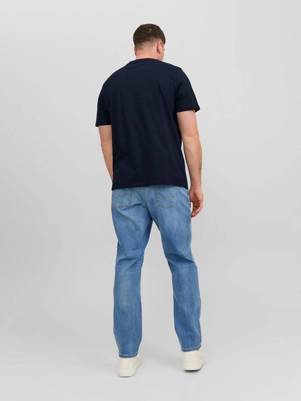 Jack & Jones Logo Tee Navy 3XL-6XL image 1