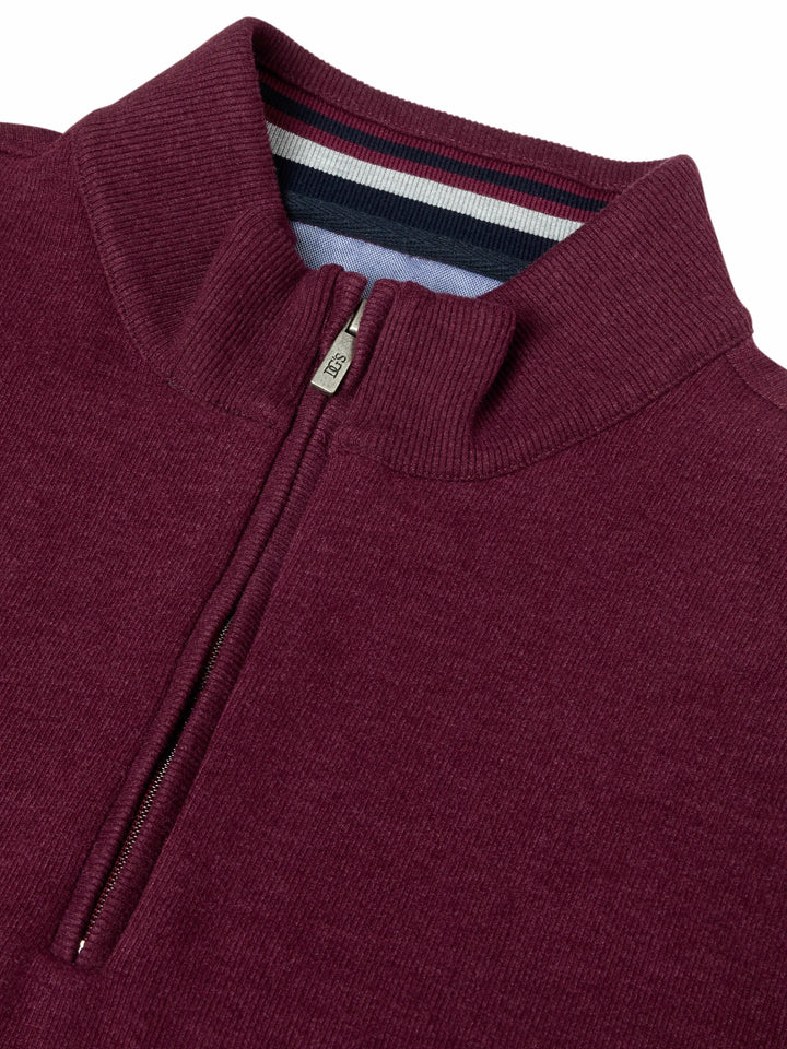 DG'S Drifter Half Zip Sweatshirt Burgundy