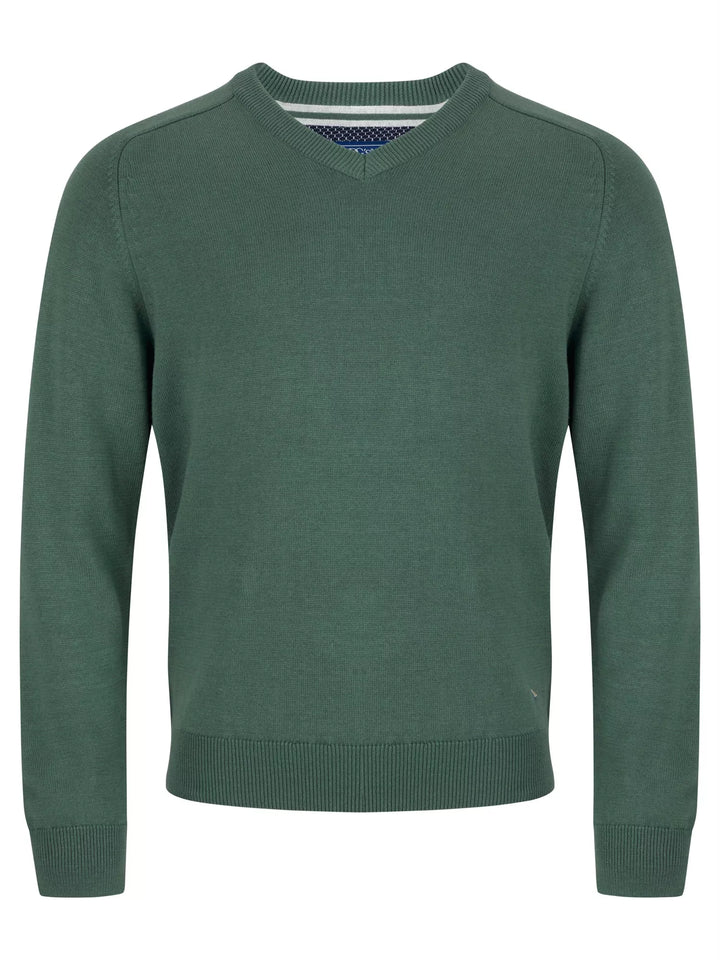DG's Drifter Crew V-Neck Sweater Olive