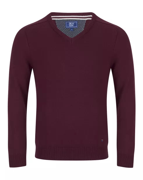 DG's Drifter V Neck Sweater Red