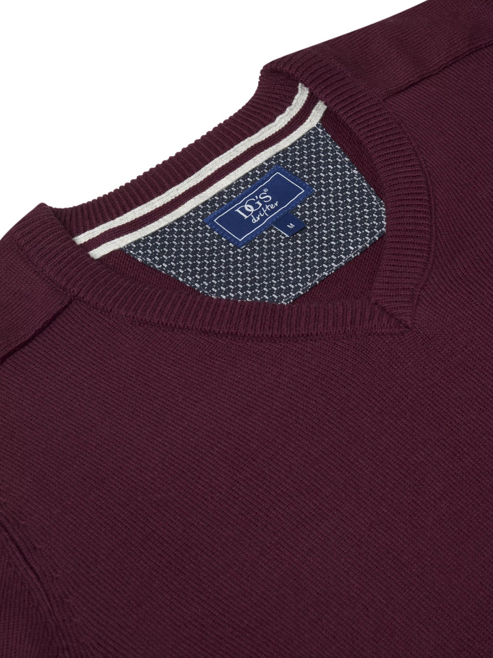 DG's Drifter Crew V-Neck Sweater Wine