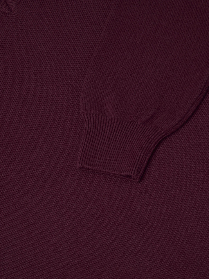 DG's Drifter Crew V-Neck Sweater Wine