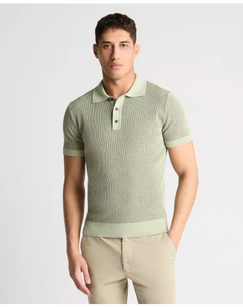Remus Uomo Knit Polo Light Green