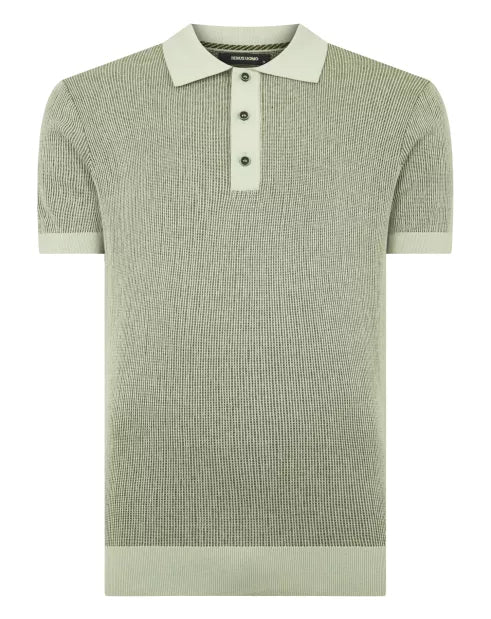 Remus Uomo Knit Polo Light Green