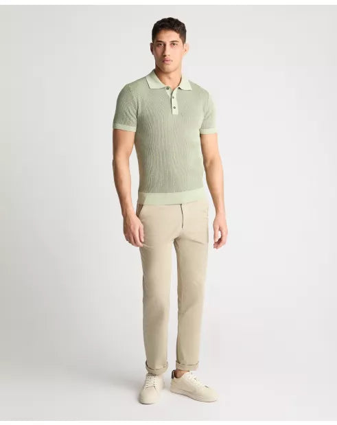 Remus Uomo Knit Polo Light Green