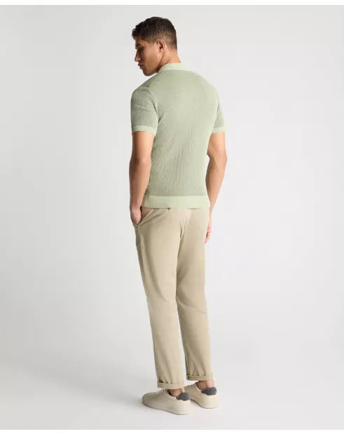 Remus Uomo Knit Polo Light Green