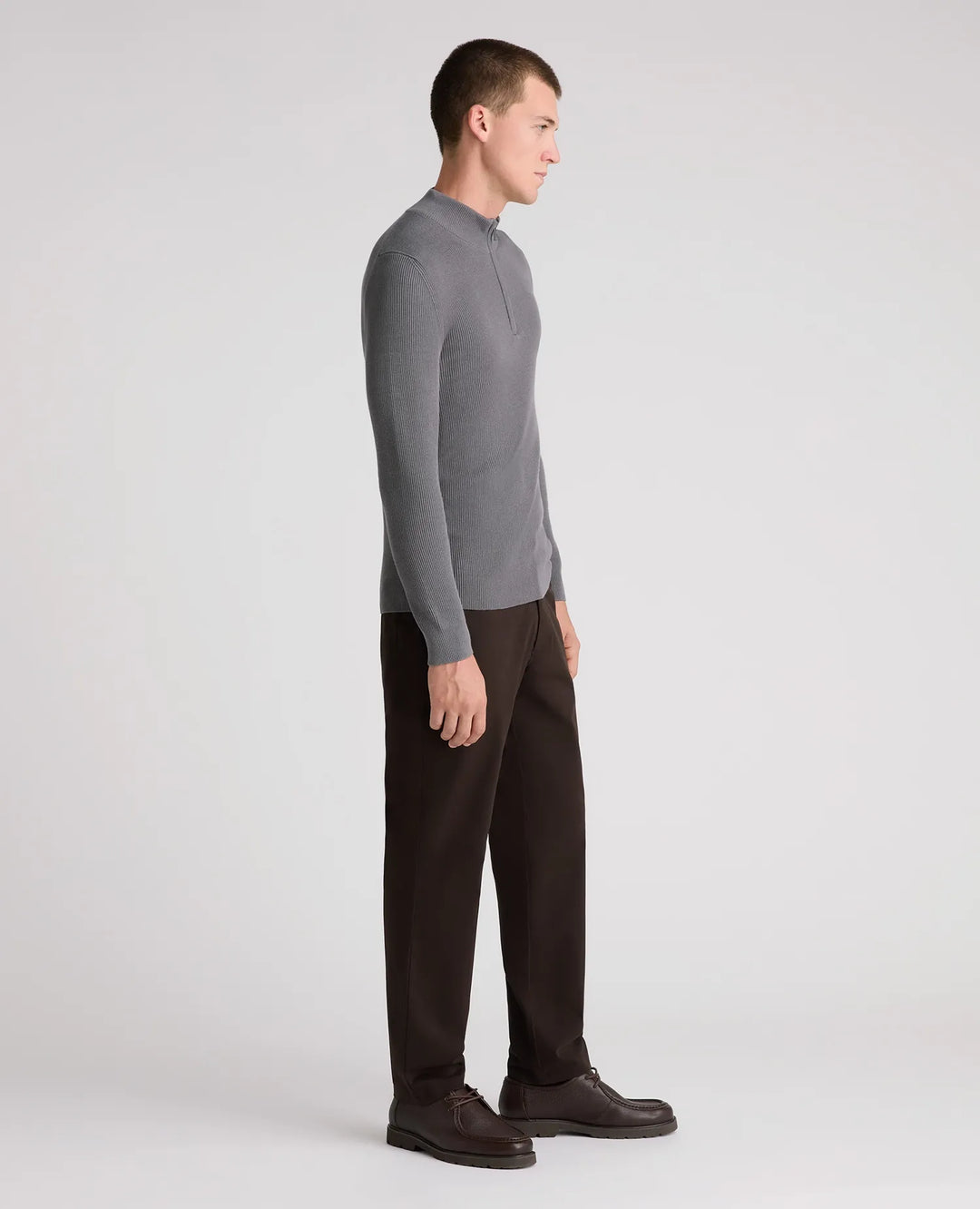 Remus Uomo 1/2 Zip Knit Grey