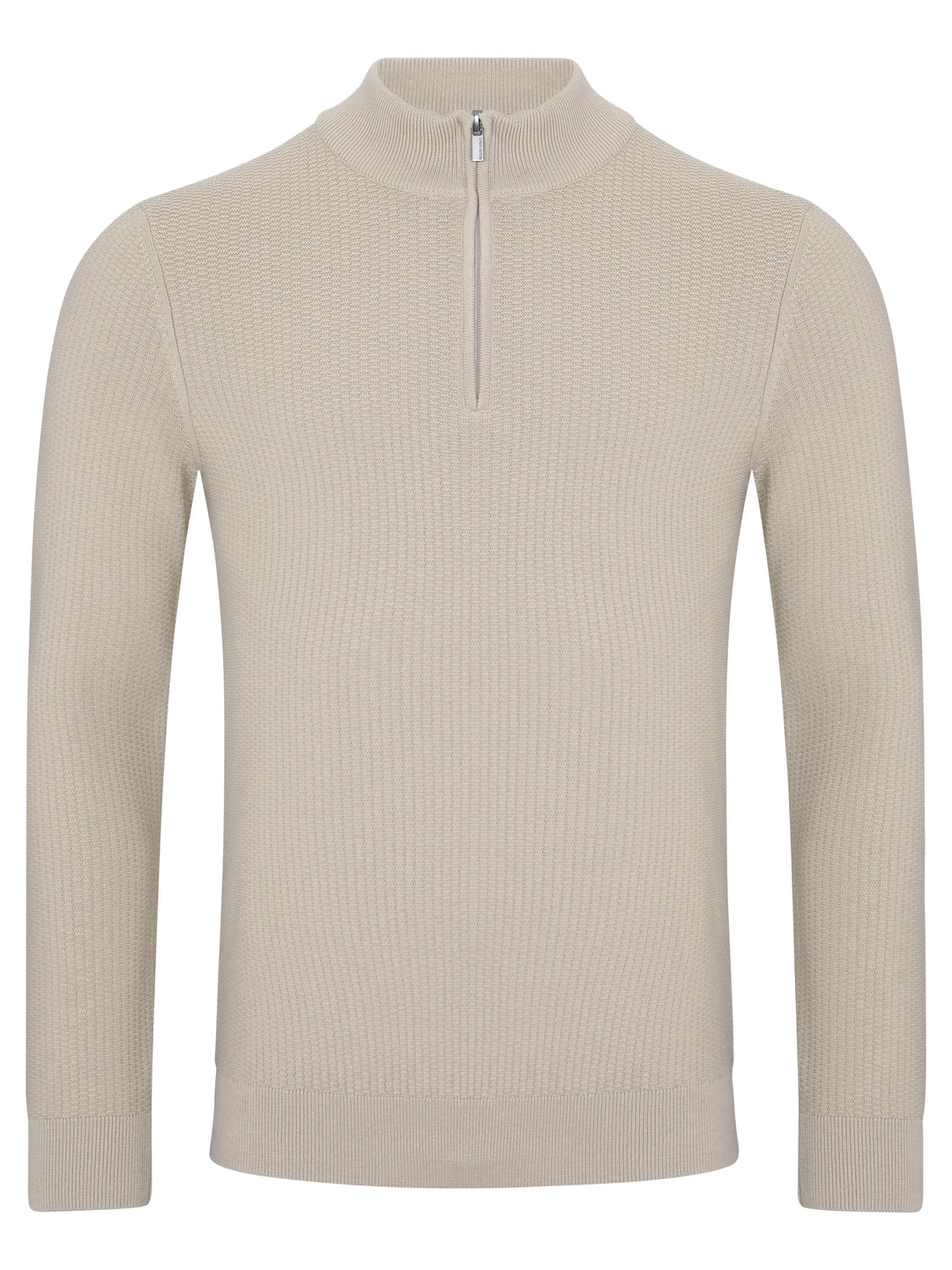 Remus Uomo Half Zip Sweater Stone