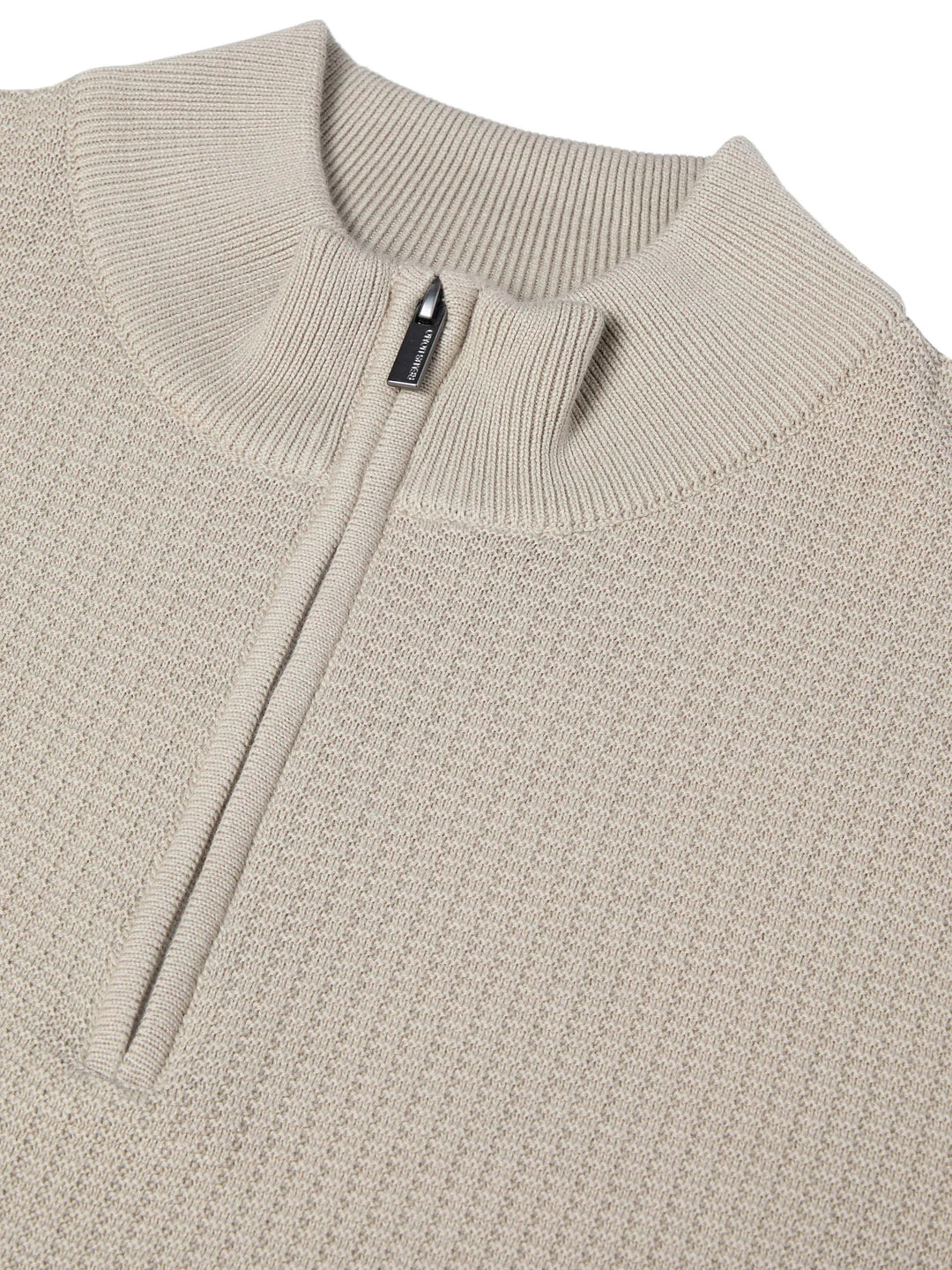 Remus Uomo Half Zip Sweater Stone
