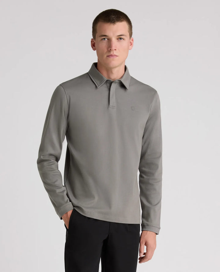 Remus Uomo Long Sleeve Polo Grey
