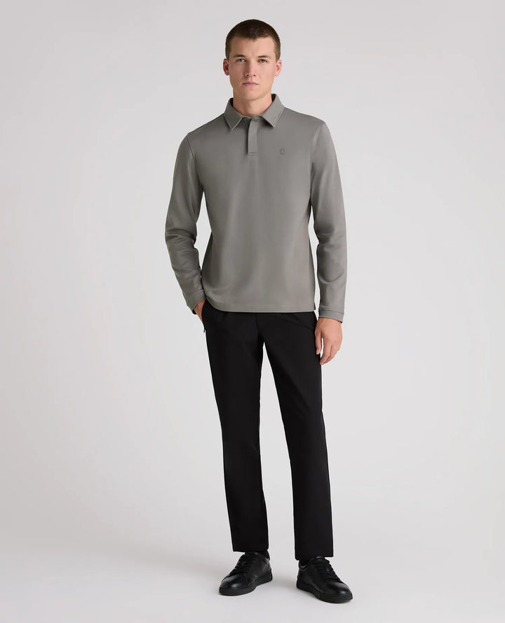 Remus Uomo Long Sleeve Polo Grey