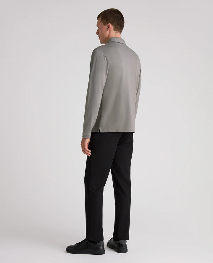 Remus Uomo Long Sleeve Polo Grey
