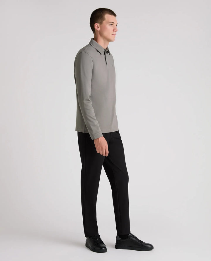 Remus Uomo Long Sleeve Polo Grey