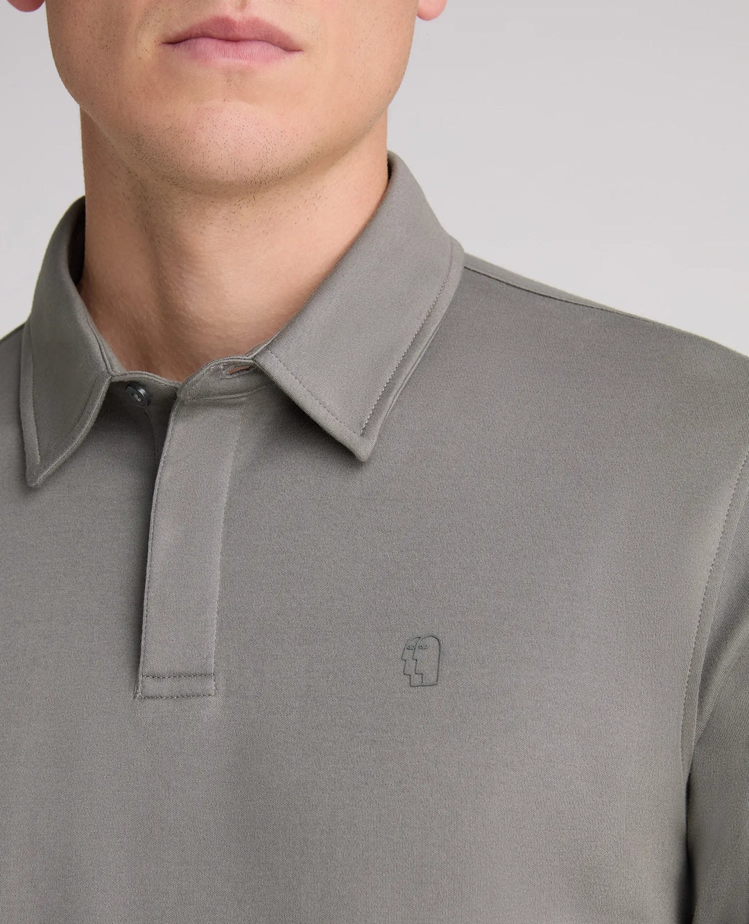 Remus Uomo Long Sleeve Polo Grey
