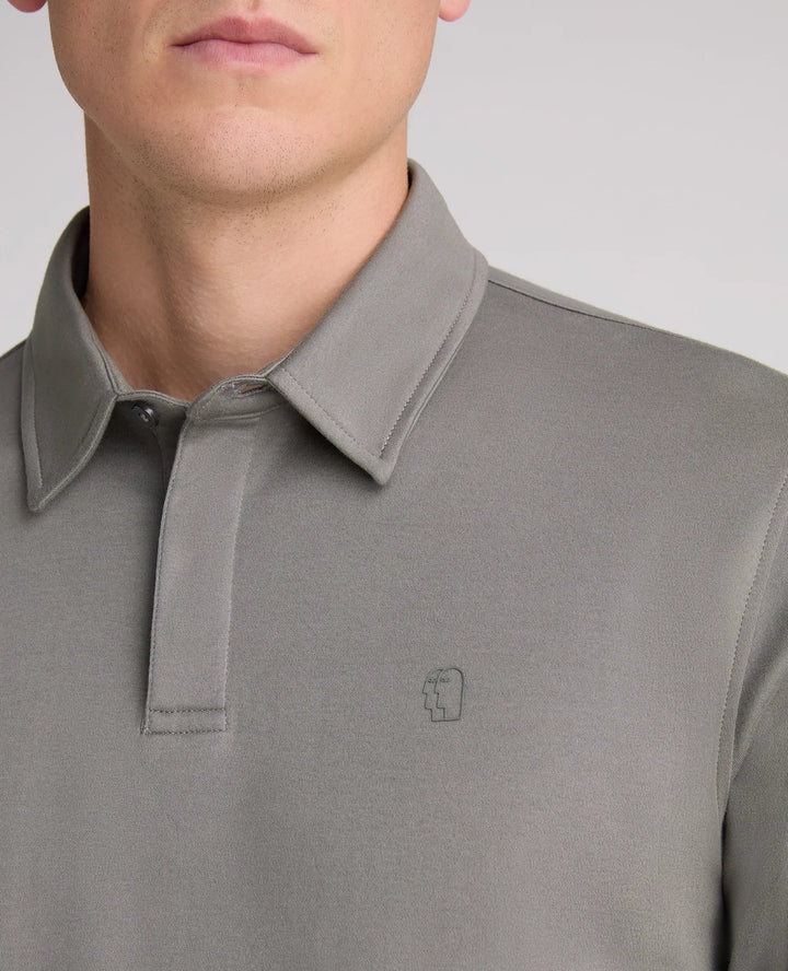 Remus Uomo Long Sleeve Polo Grey
