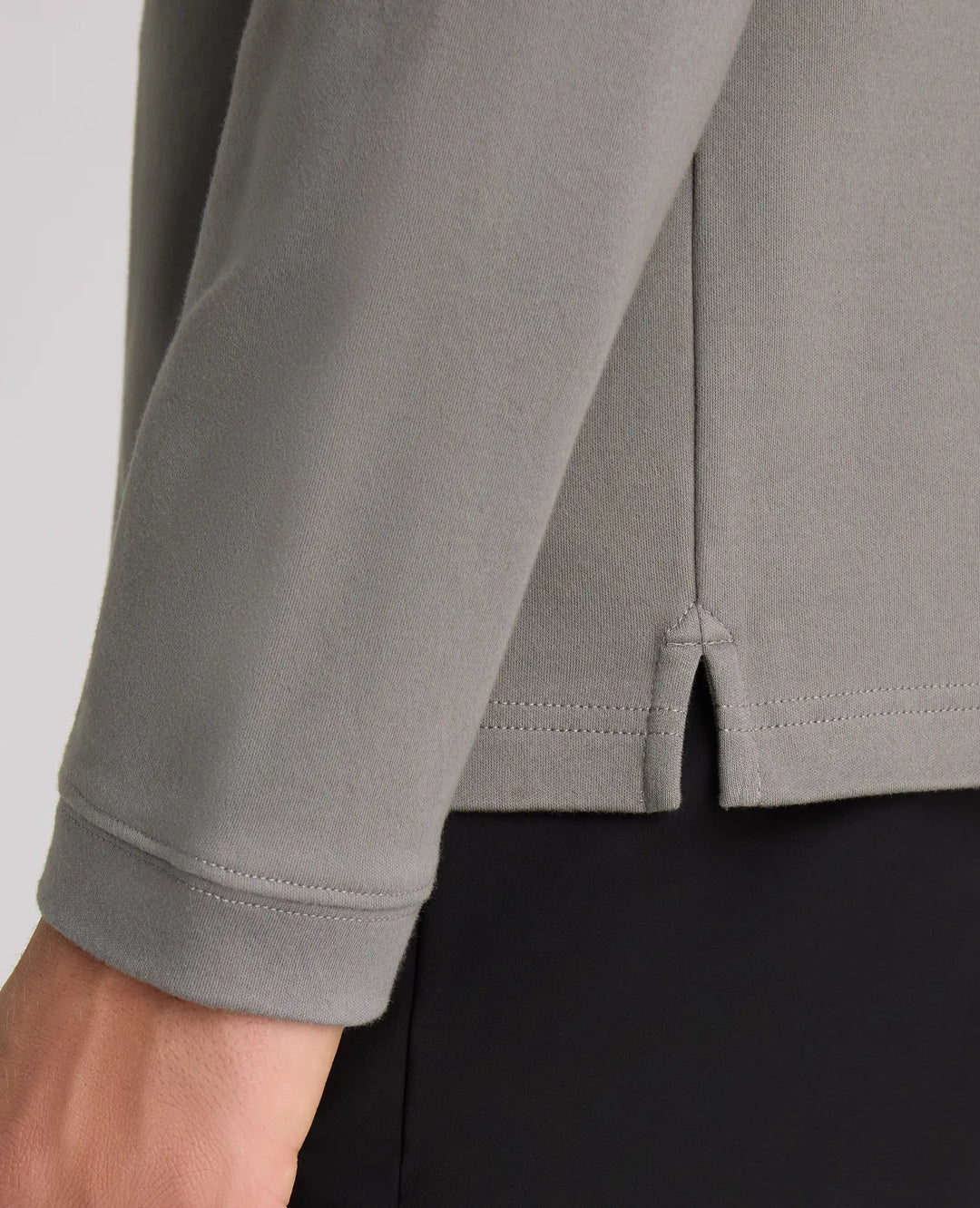 Remus Uomo Long Sleeve Polo Grey