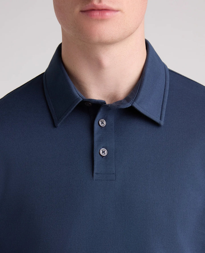 Remus Uomo Long Sleeve Polo Navy