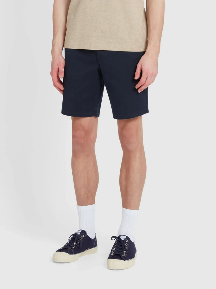 Farah Hawk Chino Shorts In Navy image 2