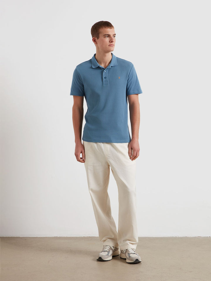 Farah Forster Textured Polo Shirt In Farah Jade