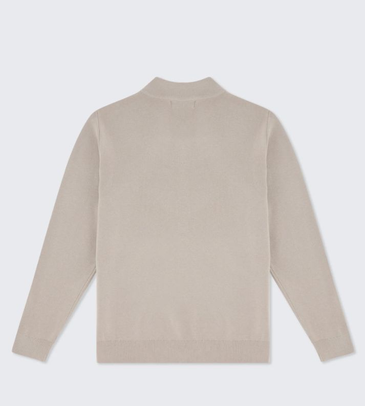 Walker & Hunt Oat Knitted 1/4 Zip