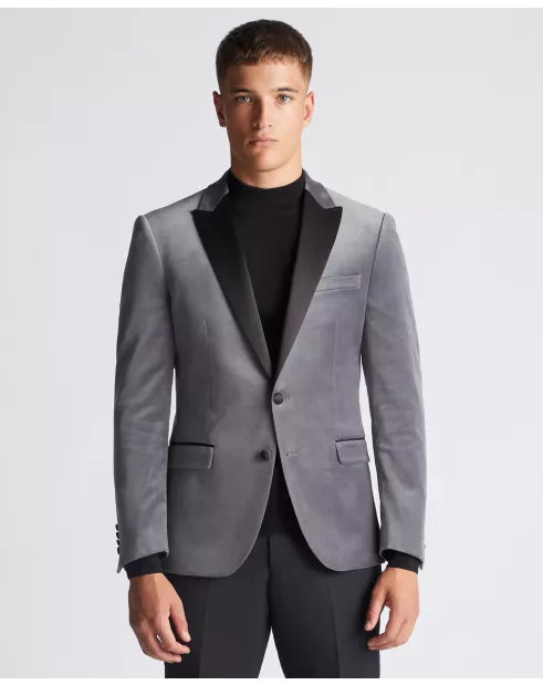 Remus Uomo Monti Velvet Jacket Grey