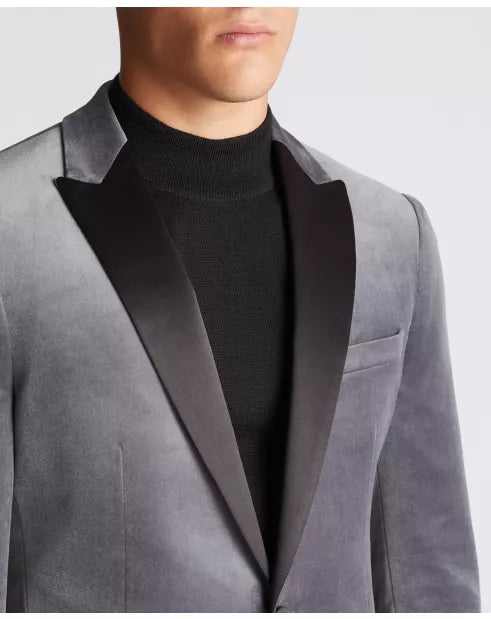Remus Uomo Monti Velvet Jacket Grey