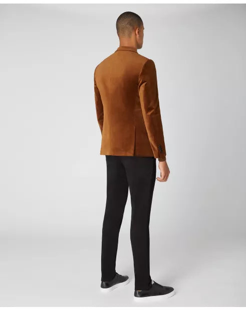Remus Uomo Monti Velvet Jacket Dark Orange